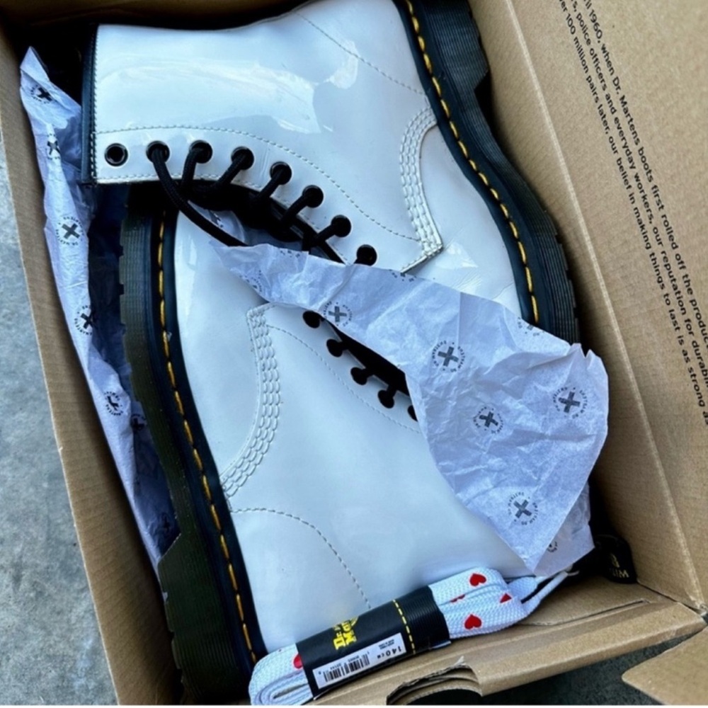 Dr. Martens 1460 White Combat Boots